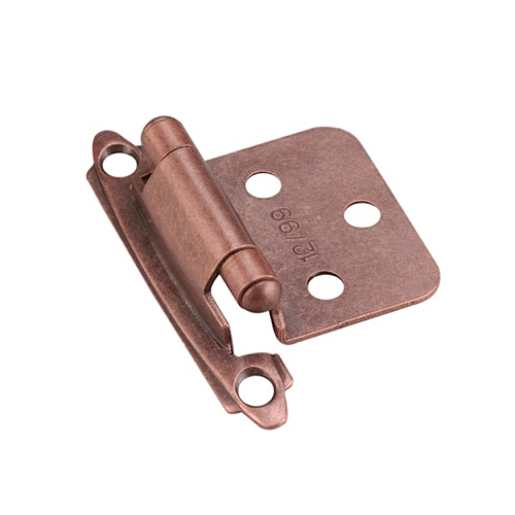 Surface Self-Closing Overlay Hinges Antique Copper Pkg/2