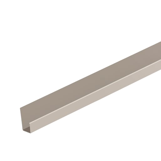 Bellara Steel Siding J Moulding 10 ft. Stone Grey
