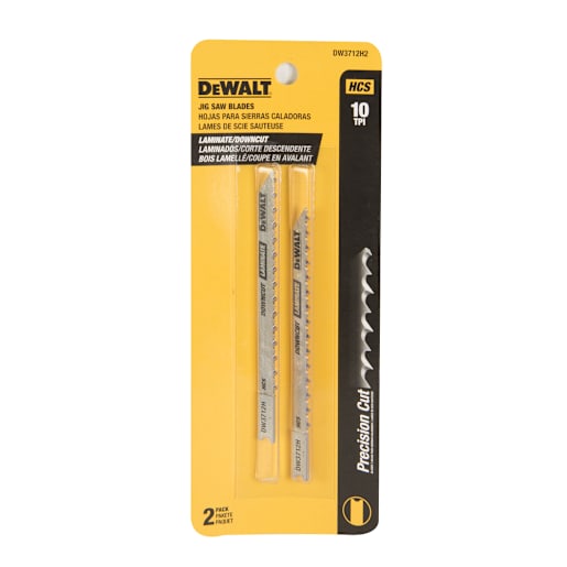 DEWALT Laminate Downcut Jig Saw Blades 4 in. (10 TPI) Pkg/2