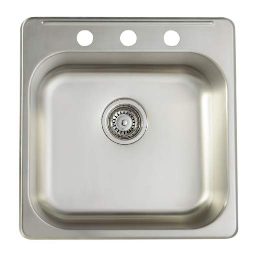Évier de cuisine simple Axel en acier inoxydable 20 po x 20 1/2 po TASSILI