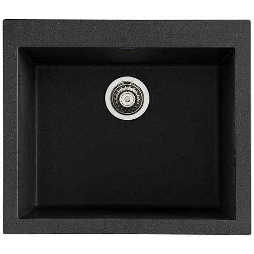 Évier de cuisine simple Nero noir 23 po x 20 po TASSILI SUPRA