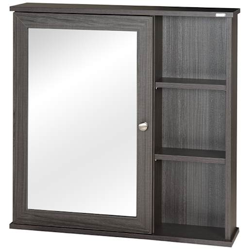 Pharmacie Elsa grise avec miroir 29 1/2 po x 29 1/2 po TASSILI