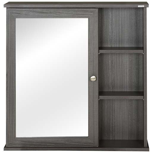 Pharmacie Elsa grise avec miroir 29 1/2 po x 29 1/2 po TASSILI