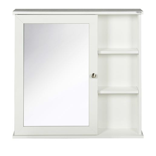 TASSILI Elsa Medicine Cabinet White with Mirror 29 1/2 in. x 29 1/2 in.