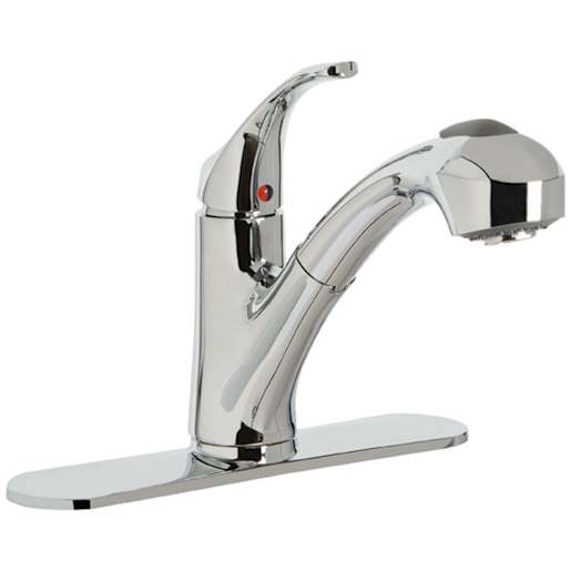 Robinet de cuisine à douchette rétractable 1 poignée Shelton chrome