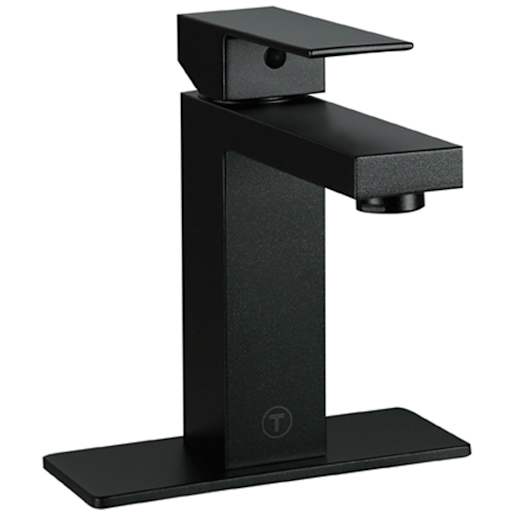 Robinet de lavabo 1 poignée Tolomeo noir TASSILI SUPRA