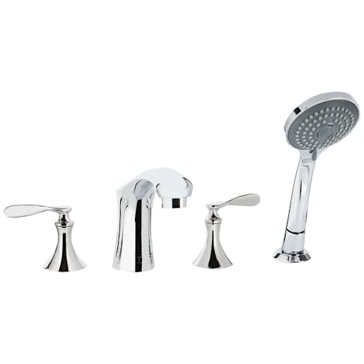 TASSILI Ubaldo 2-Handle Bathtub Faucet with Hand Shower Chrome