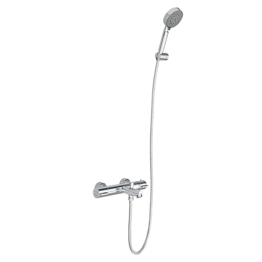 TASSILI Bianca Thermostatic Bathtub-Shower Faucet with Hand Shower Chrome