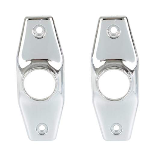 Shower Curtain Rod Flanges Chrome Pkg/2