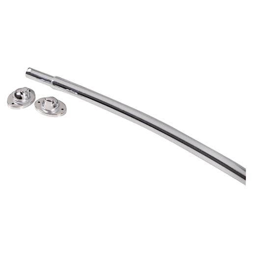 Extendable Curved Shower Curtain Rod Chrome 55 in. to 63 in.