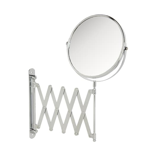 Miroir mural extensible de salle de bains chrome 6 3/4 po