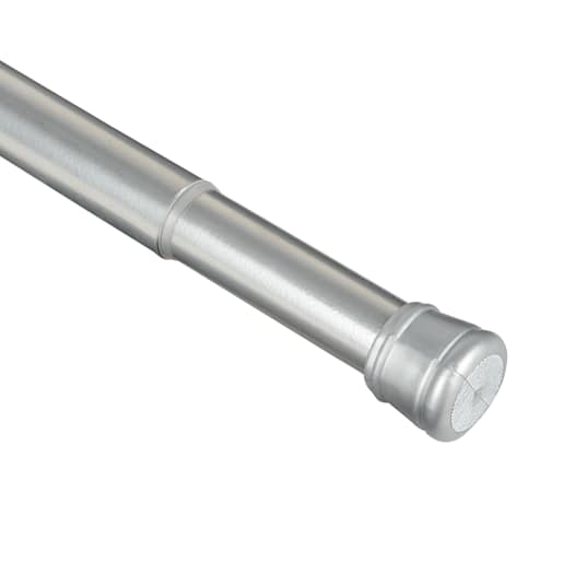 TASSILI Extendable Shower Curtain Rod Brushed Chrome 39 3/4 in. to 72 in.