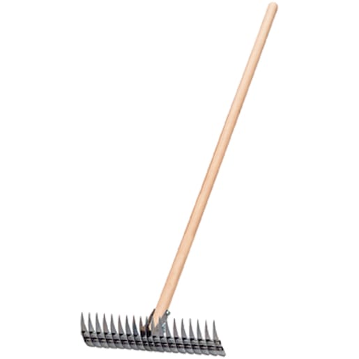 Râteau à déchaumer en acier avec manche en frêne 55 1/2 po GARANT