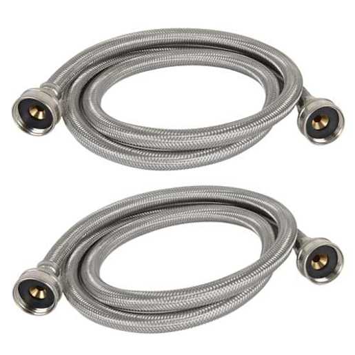 NEKTRA Washing Machine Braided Connectors 3/4 in. x 3/4 in. x 5 ft. Pkg/2