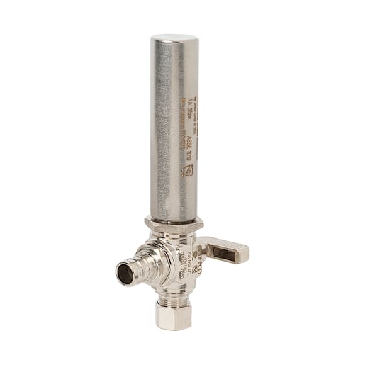 Robinet coudé antibélier PEX 1/2 po x 3/8 po compression