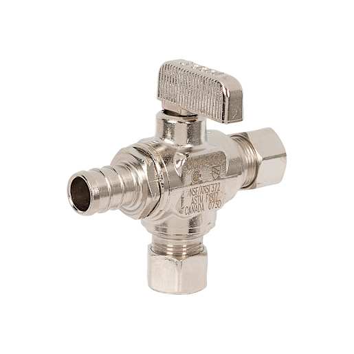 Dual Outlet Valve 1/2 in. PEX x 3/8 in. Comp. X 3/8 in. Comp.