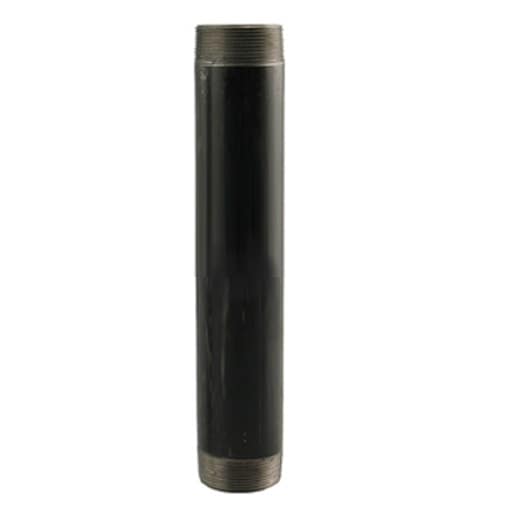 Black Steel Nipple 1/2 in. x 12 in.