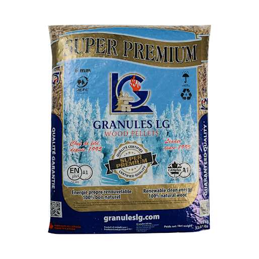 Granules de bois pour poêle Super Premium 33 lb