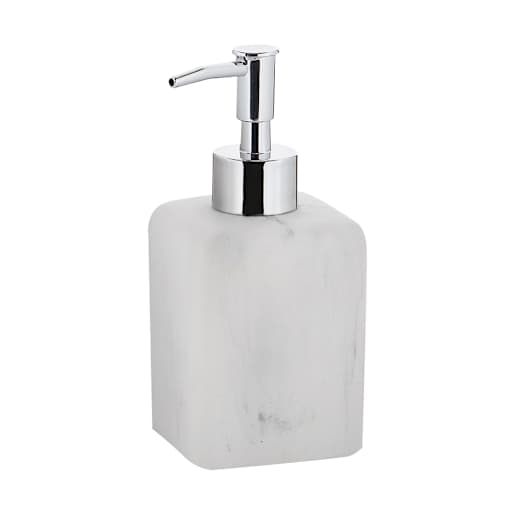 White Marble Effect Ceramic Soap Dispenser