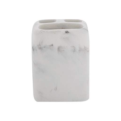 White Marble Effect Ceramic Toothbrush Holder