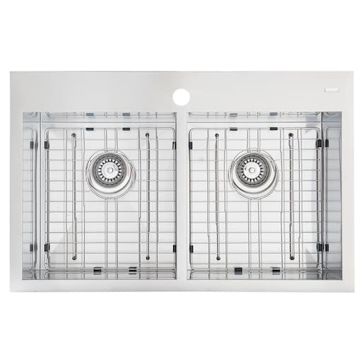 TASSILI SUPRA Xaya Double Bowl Kitchen Sink Stainless Steel 31 in. x 20 in.