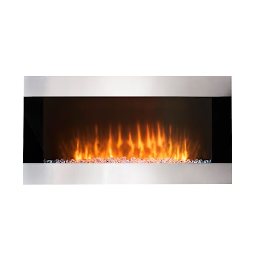 Flat Wall-Mounted Electric Fireplace 35 3/4 in.