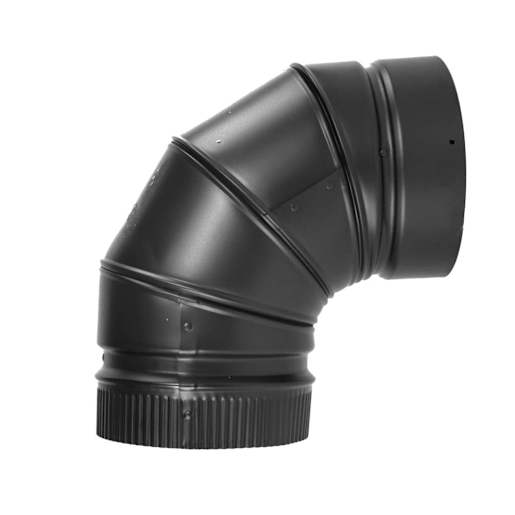 Coude de poêle double paroi 90° 6 po