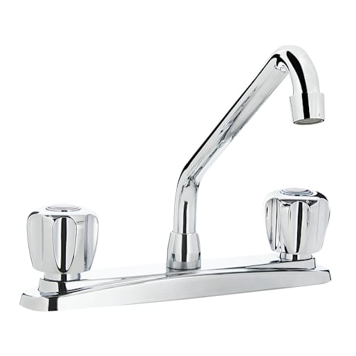 Robinet de cuisine 2 poignées chrome poli
