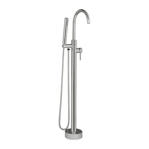 Robinet pour baignoire autoportante 1 poignée avec douchette Delphi chrome poli