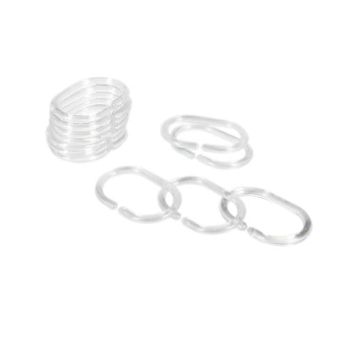 Shower Curtain Hooks Pkg/12 Clear