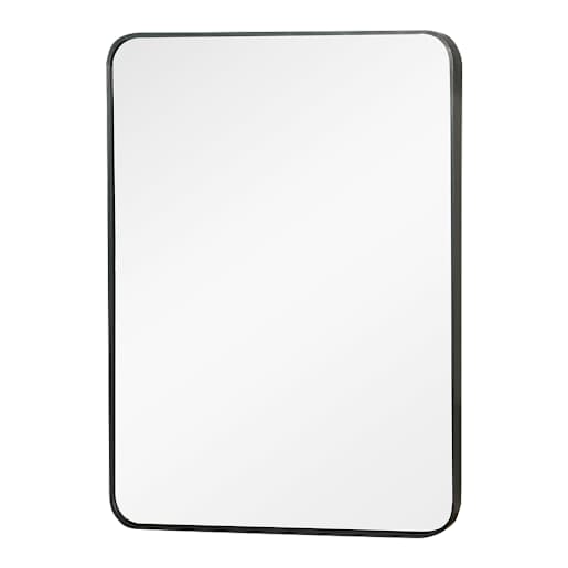 Miroir rectangulaire avec cadre en aluminium noir brossé 24 1/2 po x 30 1/2 po TASSILI SUPRA