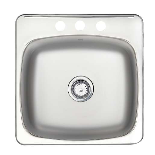 Évier de cuisine simple en acier inoxydable 20 1/8 po x 20 9/16 po