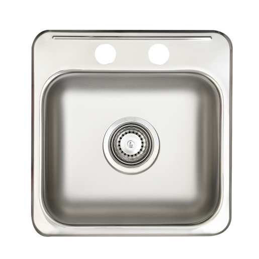 Single Bowl Bar Sink Stainless Steel 15 1/8 in. x 15 7/16 in.