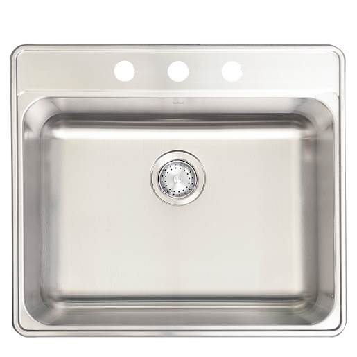 Single Bowl Kitchen Sink  Stainless Steel 25 in. x 22 in.