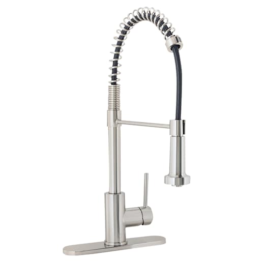 Robinet de cuisine à douchette rétractable 1 poignée Massimo nickel brossé TASSILI SUPRA