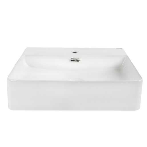 TASSILI SUPRA Livia Rectangular Porcelain Wash Basin White 23 5/8 in. x 17 1/8 in.