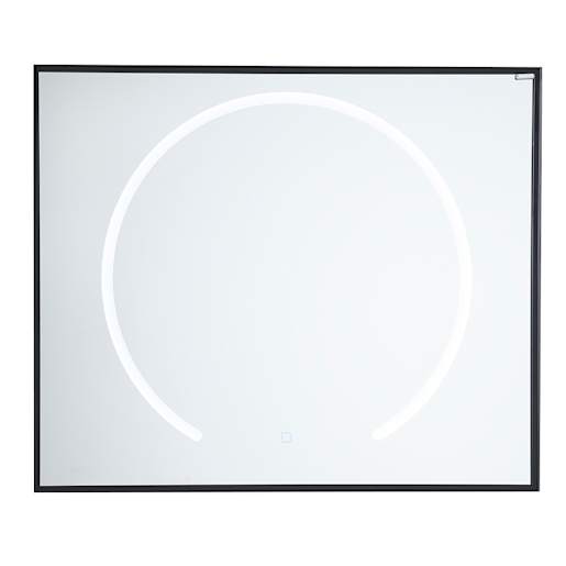 Miroir Elina rectangulaire lumineux aluminium noir mat 35 7/16 po x 29 1/2 po TASSILI SUPRA