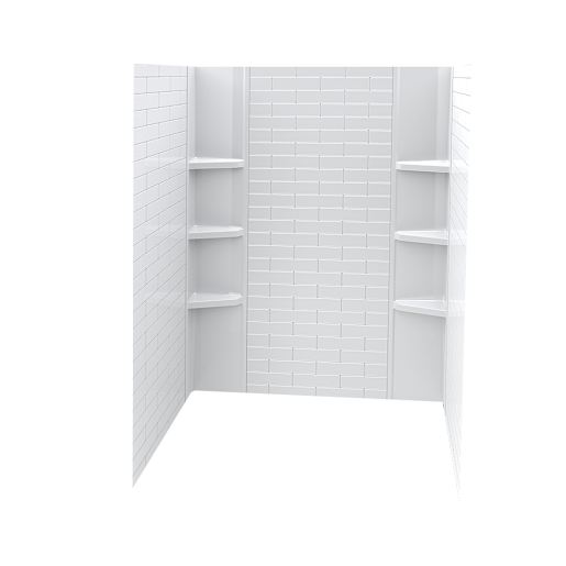 Contour de baignoire ou de douche Métro classique/Minimaliste blanc 80 po