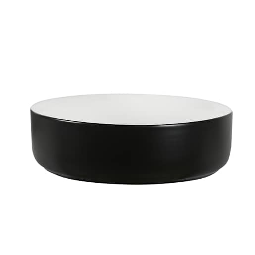 Vasque ronde en porcelaine blanche et noire Isabella 15 15/16 po TASSILI SUPRA