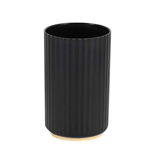 TASSILI Black Plastic and Bamboo Glass