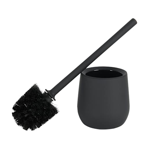 TASSILI Toilet Brush with Black Plastic Holder