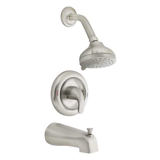 Robinet de baignoire-douche 1 poignée Adler Moen nickel brossé