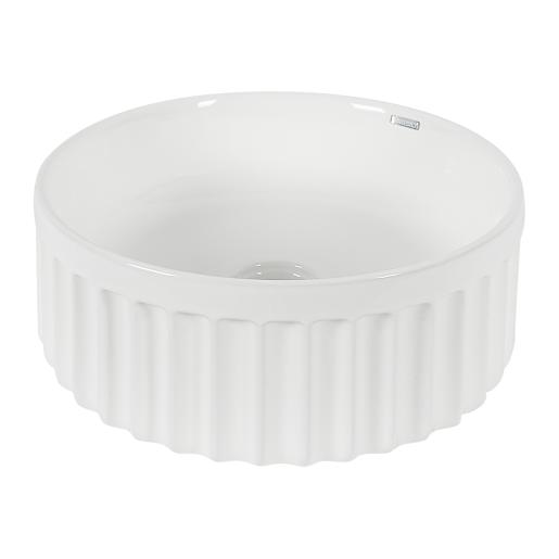 Vasque ronde en porcelaine blanche Lisa 15 3/16 po TASSILI SUPRA