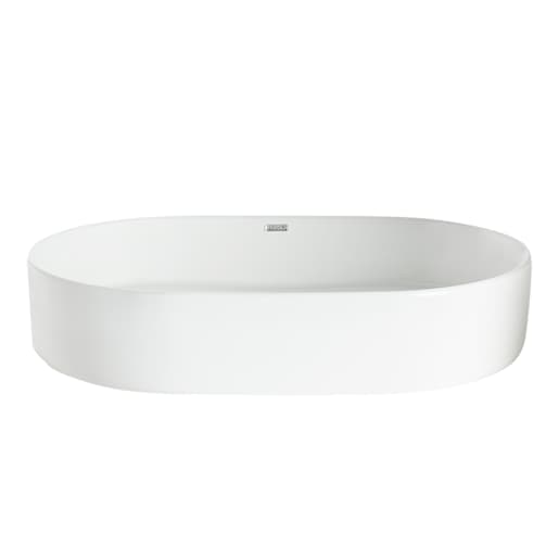 Vasque ovale en porcelaine blanche Sophia 24 po x 15 3/8 po TASSILI SUPRA