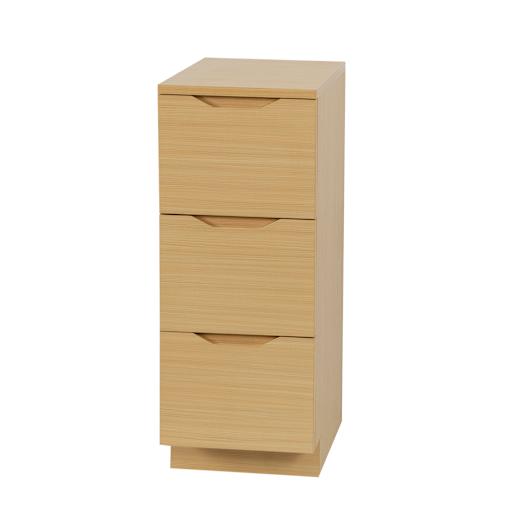 TASSILI Debora 3-Drawer Cabinet Oak Finish 11 13/16 in.