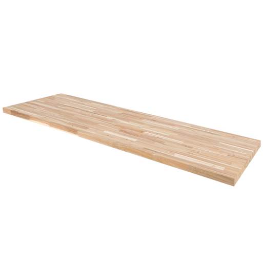 Dessus d'ilot en acacia naturel jointé 39 po x 74 po