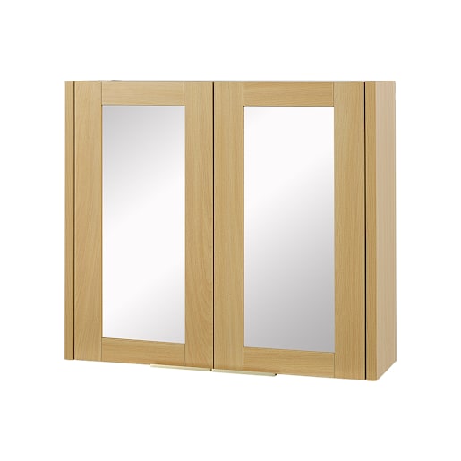 TASSILI Beatrice Medicine Cabinet Natural Finish with Mirror 29 1/2 in. x 25 9/16 in.