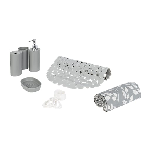 TASSILI Set of 7 Bathroom Accessory Grey