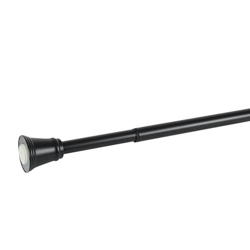 Extendable Shower Curtain Rod Black 42 in. to 72 in.