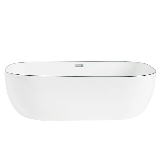 TASSILI SUPRA Alba Rectangular Porcelain Wash Basin White 18 in. x 12 5/8 in.